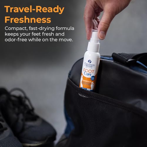 Image of Foot Deodorant Liquid Spray by Common Sense, Helps Soothe Itching and Burning from Most Athlete's Foot, Long-Lasting Odor Control, 3 Pack (2 fl. oz)