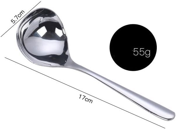 Silverware Flatware Set, 1/4/6/8/10/12pcs 304 Stainless Steel Hot Pot Spoon Soup Spoon Public Spoon Hotel Restaurant Home Hot Pot Spoon(6Pcs)