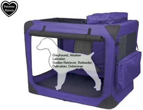 XXL Dog Folding Carrier Transport Soft Crate Purple V8