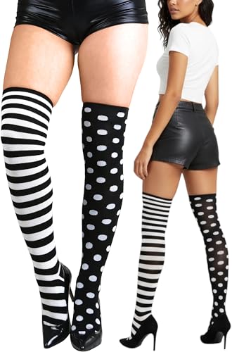 Image of ToBeInStyle Women's Fun Rainbow Harlequin Polka Dot Acrylic Socks