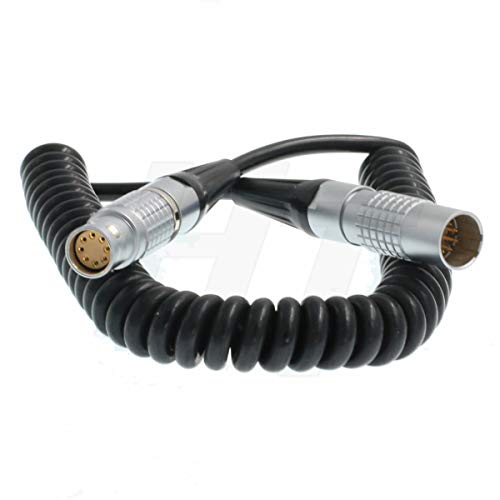 Cable de extensión en espiral para ARRI Alexa 35 y Mini LF hembra a macho de 8 pines