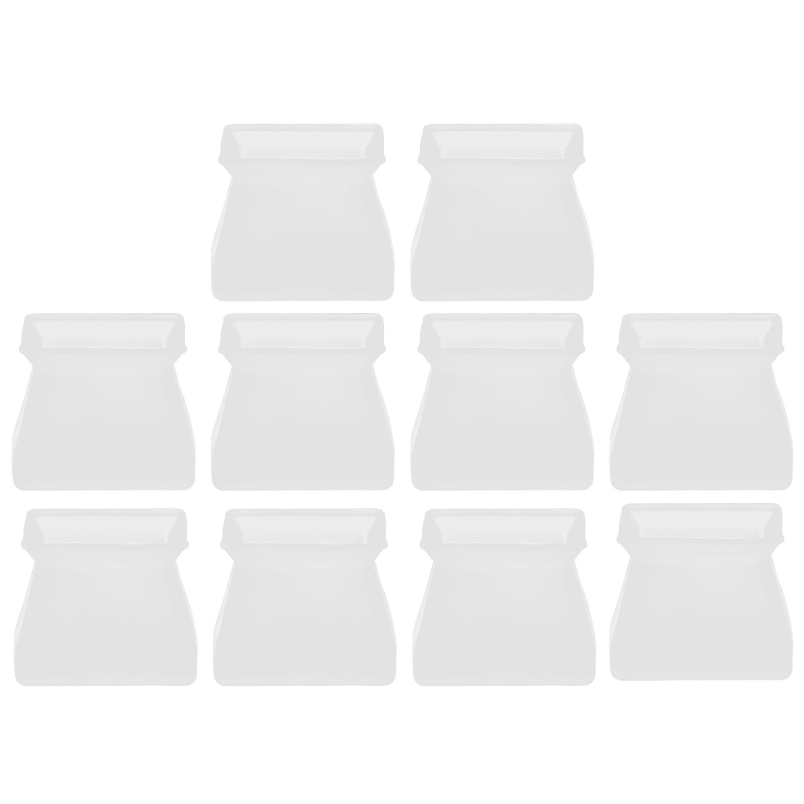 10 Piezas Protectores de Silicona para Patas de Silla, Blanco