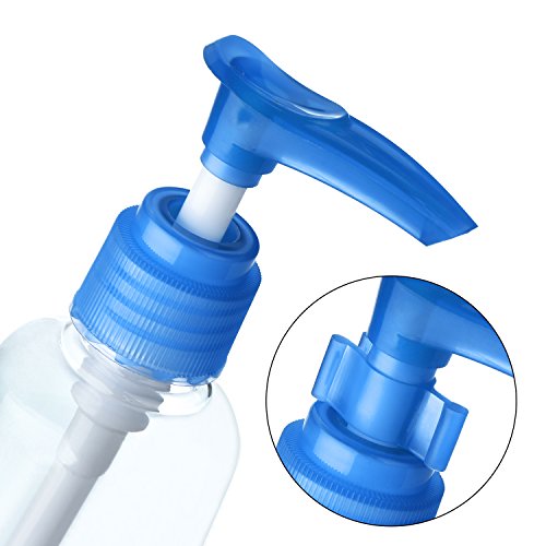 Transparent Travel Bottles Pump Bottle Lotion Dispenser Bottle, 4 Pieces(100 ml)3