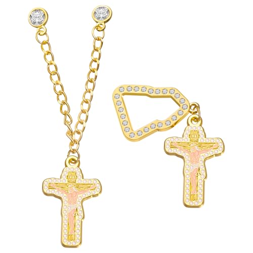 Mexico Jesus Cross Hat Pins, Distinctive Baseball Hat Pin Decoration, Fashion Christianity Cross Lapel Hat Pin Brooch, New Baseball Hat Decoration Accessories Easter Gift for Women Men