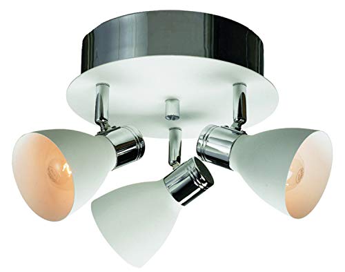Preisvergleich Produktbild Markslöjd Deckenrondell Huseby 3 Chromfarben Weiß / 40W / 103068