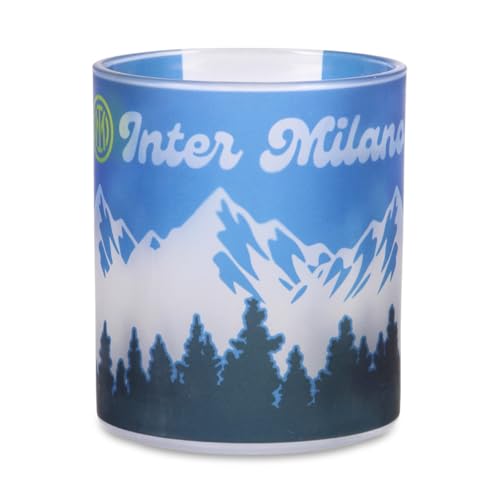 Inter Linea Xmas – Tazza Vacanze Invernali in Vetro Resistente con Stampa Natalizia e Logo Ufficiale