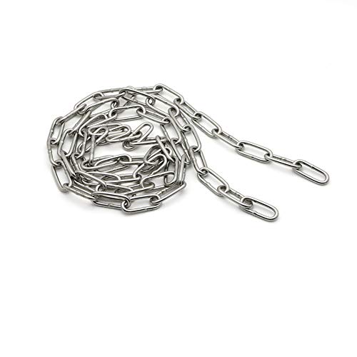SOFIALXC 304 Stainless Steel Safety Chain Foot Chain with Quick Link Loop Chains 1M Long Diameter 12Mm Chains Boat Docking Anchoring