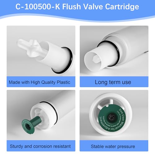 C-100500-K Flush Valve Cartridge Assembly, for 500, 501, 501A, 501B, 503, 504 Series Tank System, Compatible with M-101526-F3, M-101526-F4 Pressure Assist Tank by Edifla - Used condition - Image 7