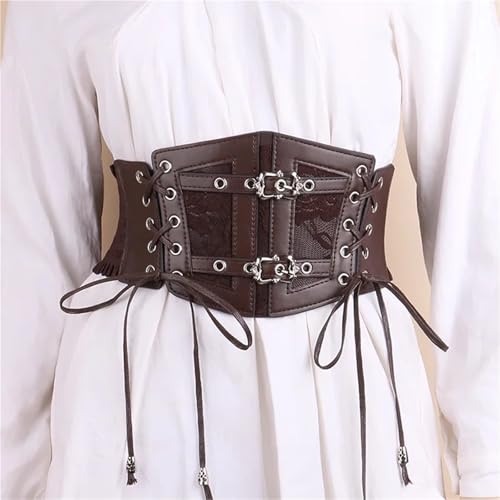 Elastic Plus Size Lace Corset Belts for Women Wide Stretch Cummerbunds Female Goth Punk Dress Belt Waistband3
