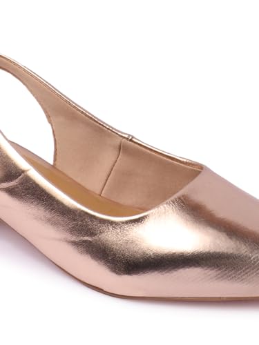 Image of Carlton London Women's Textured Pointed Toe Block Heel Pumps