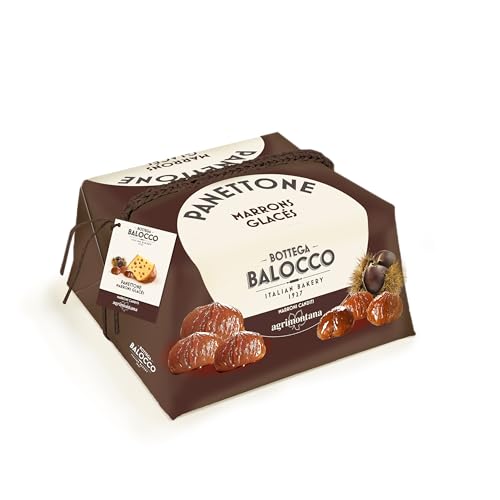 Panettone con Marrons Glacés 750gr - Incartato a Mano - Realizzato in collaborazione con Agrimontana- Made in Italy