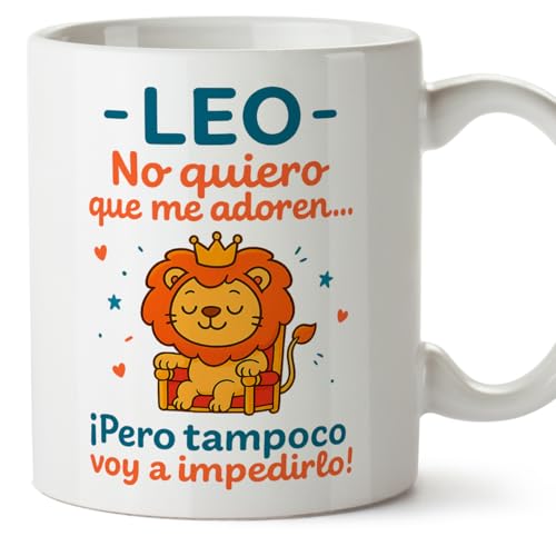 MUGFFINS Taza Horóscopo Leo graciosa con frase - Leo - No quiero que me adoren… ¡pero tampoco voy a impedirlo! en Español regalo Leo divertida para regalar signo del zodiaco | Zodiaco Humor v1 MUGFFINS Taza Horóscopo Leo graciosa con frase - Leo - No quiero que me adoren… ¡pero tampoco voy a impedirlo! en Español regalo Leo divertida para regalar signo del zodiaco | Zodiaco Humor v1