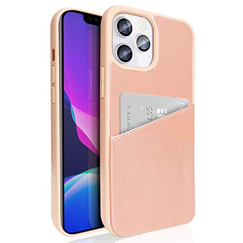 ZUSLAB - Funda tipo cartera para Apple iPhone 6,7 (con tarjetero, piel, tarjetero), diseño minimalista de cruz, color oro rosa