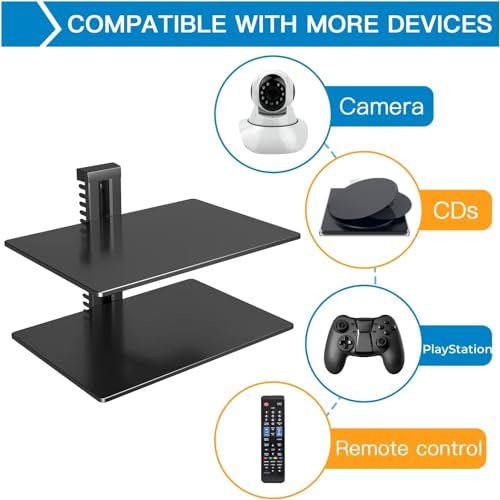 Perlesmith PGDSK2 Floating Av Shelf Double Wall Mount Tv Shelf thumb #4