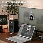 ABRAMTEK X20 Powered Bluetooth Bookshelf Speakers, aptX HD Bluetooth, USB & AUX Input, Sub Out (Pair) - Image 5