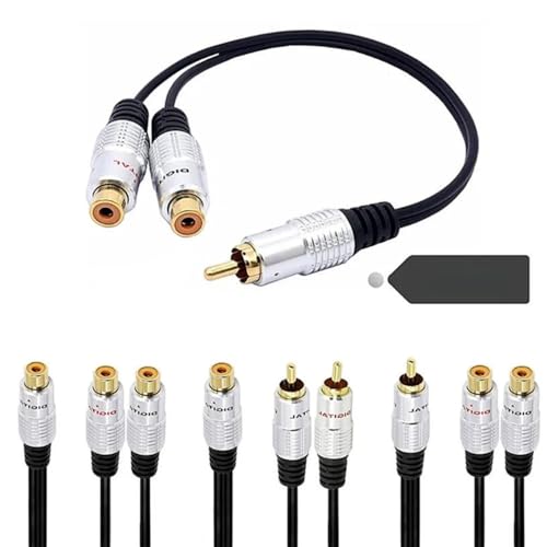 For Rca Y-type adapter 1 Rca female to 2 Rca male splitter for audio amplifier subwoofer Rca female to 2 male adapter cable