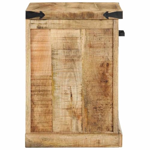 Banco rectangular de madera de mango áspera con cajones rústicos de lujo 6