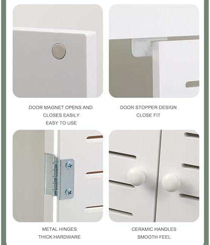 Decorative Radiator Cover with Vents, Safety Steam Heating Cabinet Shelf, 2-Door Design for Home & Office, (50x60x20cm)