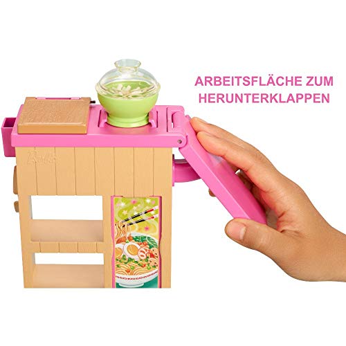 Barbie GHK44 - Pasta-Spielset und Puppe (brünett) und Arbeitsbereich, mit Zubehör und Spielknete, Spielzeug ab 4 Jahren – Bild 4