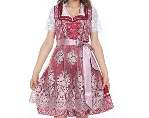 Lifos 0650 Weinrote Dirndl Germandress 3Tlg. Oktoberfest Gr.34 bis 52 (48) Cover