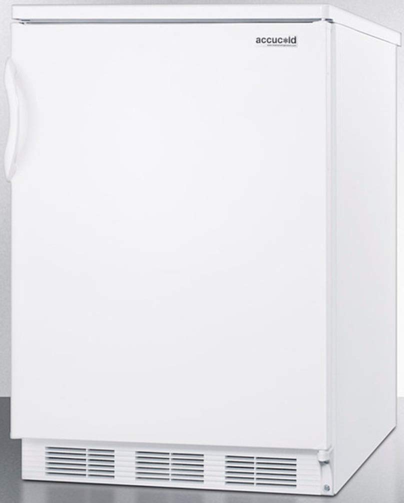 Summit Appliance FF6WBIADA ADA Compliant Commercial 24" Wide All-Refrigerator for Built-in General Purpose Use with Automatic Defrost, Interior Light, Adjustable Thermostat and White Cabinet on Fridge.com