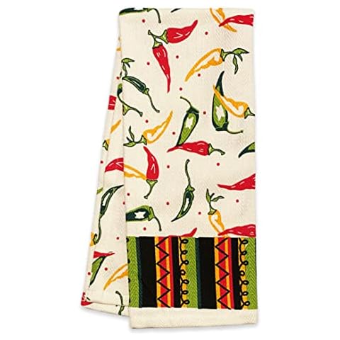 Sonoran Souvenirs Southwestern Chili Pepper Kitchen Hand Towel (16" x 28") Machine Washable Cloth Tea Towels for Kitchen Diner (Single Pack) Cover