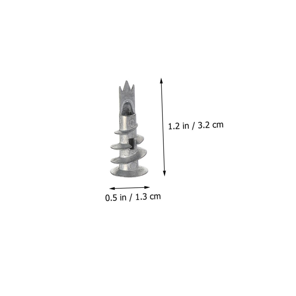 STOBAZA 50 Sets Self Drilling Wall Anchors with Creative Fixing Screws for Easy Installation of Mirrors and Picture Frames High Toughness Silver Finish