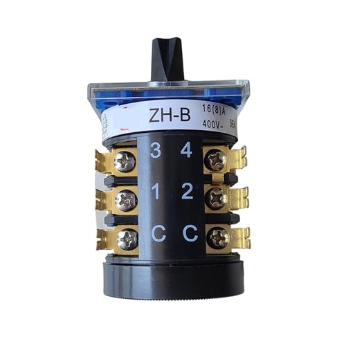 Interruptor giratorio ZH-B 400 V CA 16 A selector de fases manual para panel 2