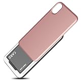 DesignSkin iPhone X Case, [Slider] [Sliding Card Holder Slot] Extreme heavy Duty 3-Layer Bumper Protection Shock Absorption Shockproof Wallet Cover with Card Holder Case for iPhone X - Matte Rose