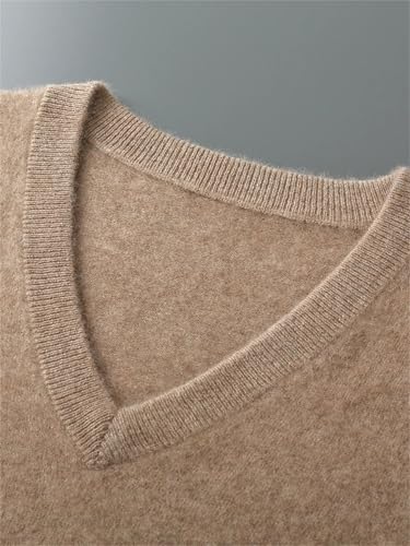 Men V-Neck Sweater Winter Vest Merino Wool Knitted Sleeveless Waistcoat Casual Top2