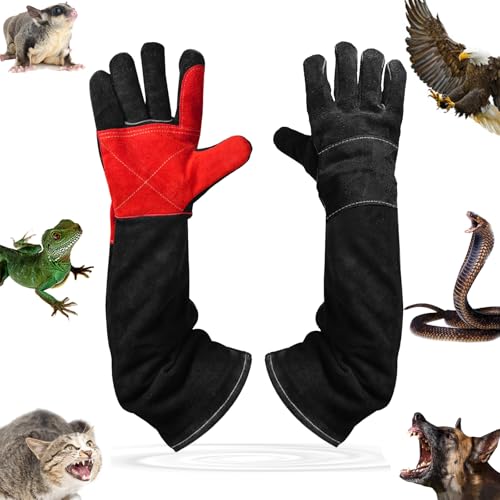 Vomurra Animal Handing Gloves Bite Proof,Leather...