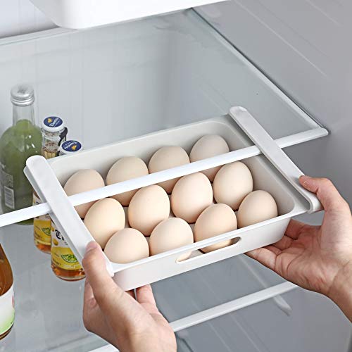 Caja de almacenamiento para frigorífico, huevos, contenedor de almacenamiento, espaciador fresco, organizador de almacenamiento de cocina (8 unidades)