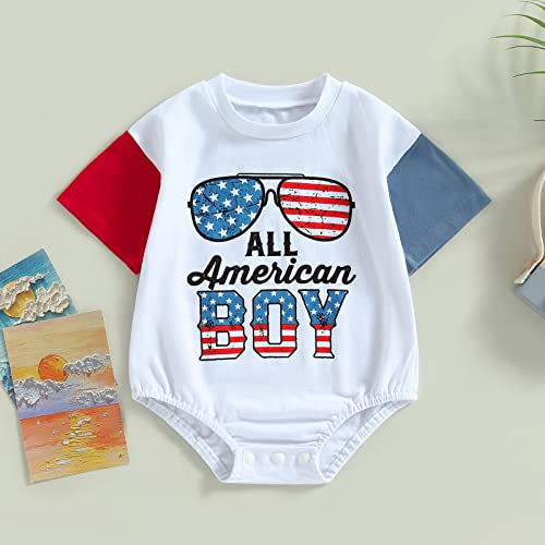 4Th Of July Baby Girl Clothes Baby Boy Clothes Usa Flag One Piece Romper Bodysuit Summer Outfit July 4Th Baby Clothes (4Th Of July-Whiteboy, 3-6 Months) #TOP6