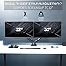 VIVO Dual Monitor up to 32 inches and 19.8 lbs per Screen, Pneumatic Arm Desk Mount, Articulating Counterbalance, VESA Stand, Classic, STAND-V002O