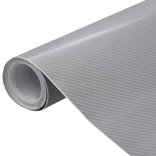 Gecheer 4D Autofolien, Selbstklebende PVC-Folie 100x150 cm Silber für Autoinnen- und Außenbereich210728 Gecheer 4D Autofolien, Selbstklebende PVC-Folie 100x150 cm Silber für Autoinnen- und Außenbereich210728