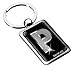 Produktbild Biomar Labs® Schlüsselanhänger Buchstabe Metall Keyring Buchstaben Initialen Alphabet Autoschlüssel Geschenk Metall-Schlüsselanhänger Schlüsselbund Edelstahl Silber P, KK 94