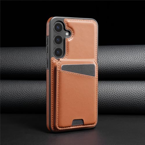 Étui portefeuille en cuir marron pour Samsung Galaxy A53 5G avec fermeture magnétique