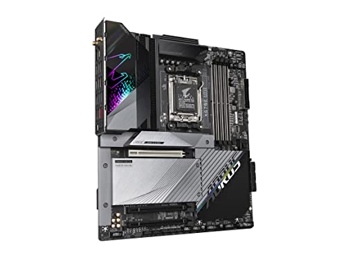 Image of GIGABYTE X670E AORUS Master (AM5 / LGA 1718 / AMD X670E / EATX / DDR5 / Quad M.2, PCIe 5.0 / USB 3.2 Gen2X2 Type-C /Intel WiFi 6E / Intel 2.5GbE LAN /Q-Flash Plus /Gaming Motherboard)