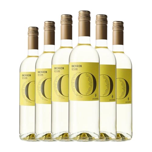Zacharias. Retsina Omikron 75 cl Vino blanco (Caja de 6 Botellas de 75 cl)