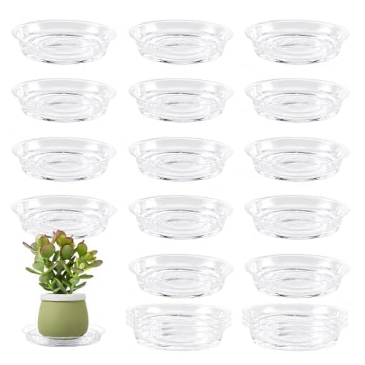 UltraOutlet 20 Pack 6 Inches Clear Plastic Plant Saucer Drip Trays Small Plant Plate Dish for Indoor Flower Pots and Planters, Bulk