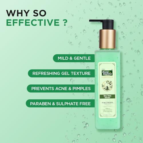 Image of Roop Mantra Premium Tea Tree with Neem Face Wash for Acne & Pimples -200ML |Face Wash for Controlling Acne |Skin Oil Balance|Gently Cleanses|Suitable for All Skin Types