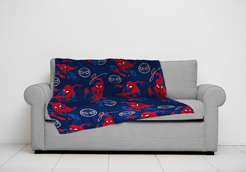 Marvel Spiderman Super Soft Fleece Throw Blanket - 46x60 Inches