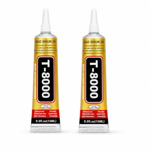 T-8000 Handy-Display-Kleber 30ML Eparatur Des Handy-Bildschirmrahmens Paste Mehrzweck-Kleber wasserfest & überstreichbar starker Halt schnelltrocknend geeignet für Holz Glas Keramik