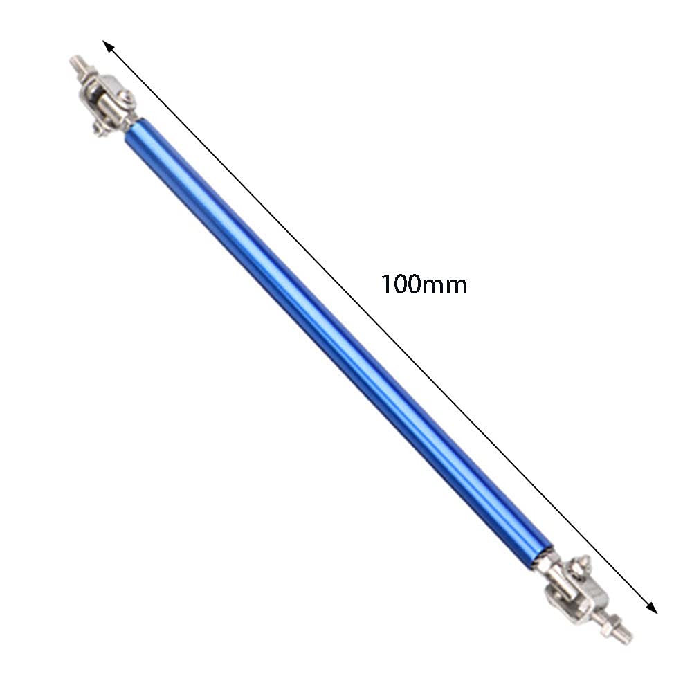 Riloer Lot de 2 barres de support universelles réglables pour pare-chocs avant/arrière, Tringle fixe télescopique, 100mm - Argent