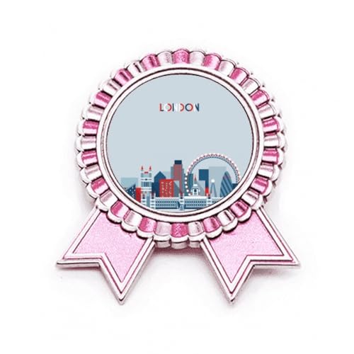 Broche pont de Londres rose en métal taille M, le cadeau souvenir idéal