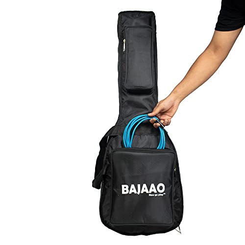 Image of Bajaao ABS Guitar Bag Dual Guitar Gig Bag With 12Mm Padding For One Acoustic & One Electric Guitar, Black