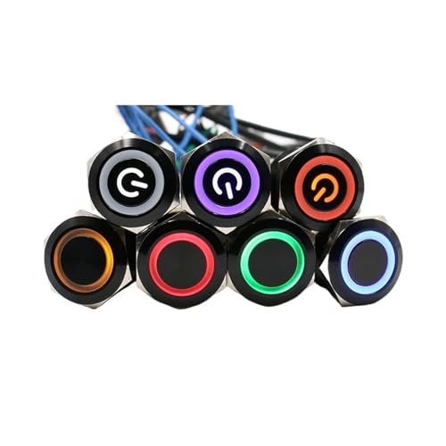 Bouton-poussoir étanche avec voyant LED bleu pour commande 6V