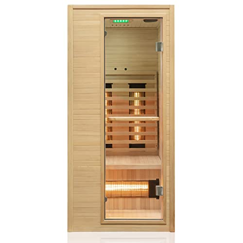 Dewello® Infrarotkabine Infrarotsauna Calgary 90cm x 90cm 1...