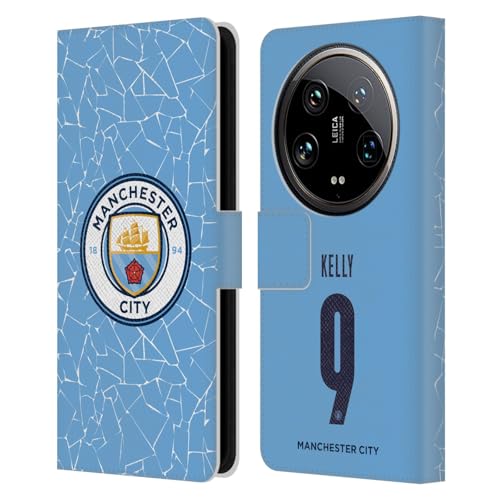 Head Case Designs Officially Licensed Manchester City Man City FC Chloe Kelly 2020/21 Women's Home Kit Group 2 Leather Book Wallet Case Cover Compatible with Xiaomi 14 Ultra