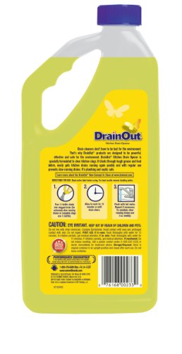Drain OUT Kitchen Drain Opener and Drain Cleaner, Food and Grease Remover, Fresh Citrus - 32 Ounce - Thumbnail 2
